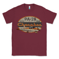 Burgundy piper cherokee pa 28 retro vintage design Classic Tee - lanVoArt