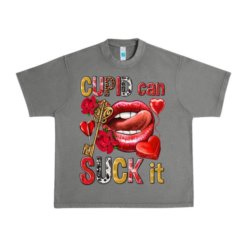 Cupid Can Suck It Valentine's Day Urban Heavy Tee by HowdyJamesFarm | Teevron