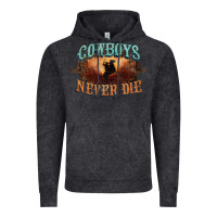 Vintage Black Cowboys never die Vintage Hoodie - HowdyJamesFarm