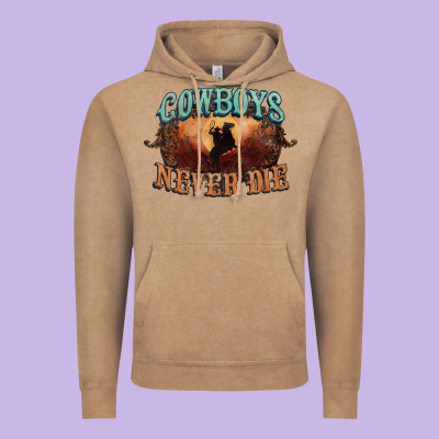 Cowboys Never Die Vintage Hoodie Designed By Howdyjamesfarm