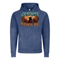 Vintage Denim Cowboys never die Vintage Hoodie - HowdyJamesFarm