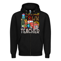 Black Just a Small Town Teacher Zipper Hoodie - CowhideDigitalArt