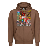 Chestnut Just a Small Town Teacher Zipper Hoodie - CowhideDigitalArt