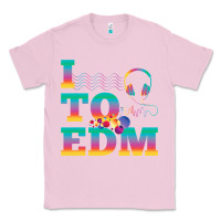 Bubblegum Pink i listen to edm rainbow letters dj music gift Classic Tee - lanVoArt