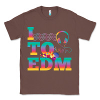 Chestnut i listen to edm rainbow letters dj music gift Classic Tee - lanVoArt