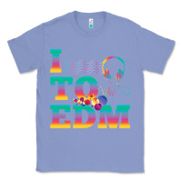 Colony Blue i listen to edm rainbow letters dj music gift Classic Tee - lanVoArt