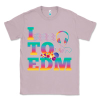 Lilac i listen to edm rainbow letters dj music gift Classic Tee - lanVoArt