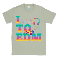 Matcha i listen to edm rainbow letters dj music gift Classic Tee - lanVoArt