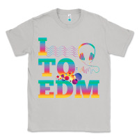 Moon Dust i listen to edm rainbow letters dj music gift Classic Tee - lanVoArt