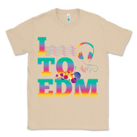 Mushroom i listen to edm rainbow letters dj music gift Classic Tee - lanVoArt