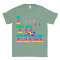 Sage i listen to edm rainbow letters dj music gift Classic Tee - lanVoArt