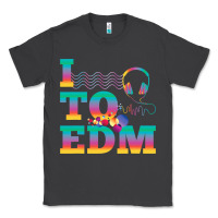 Smoke i listen to edm rainbow letters dj music gift Classic Tee - lanVoArt