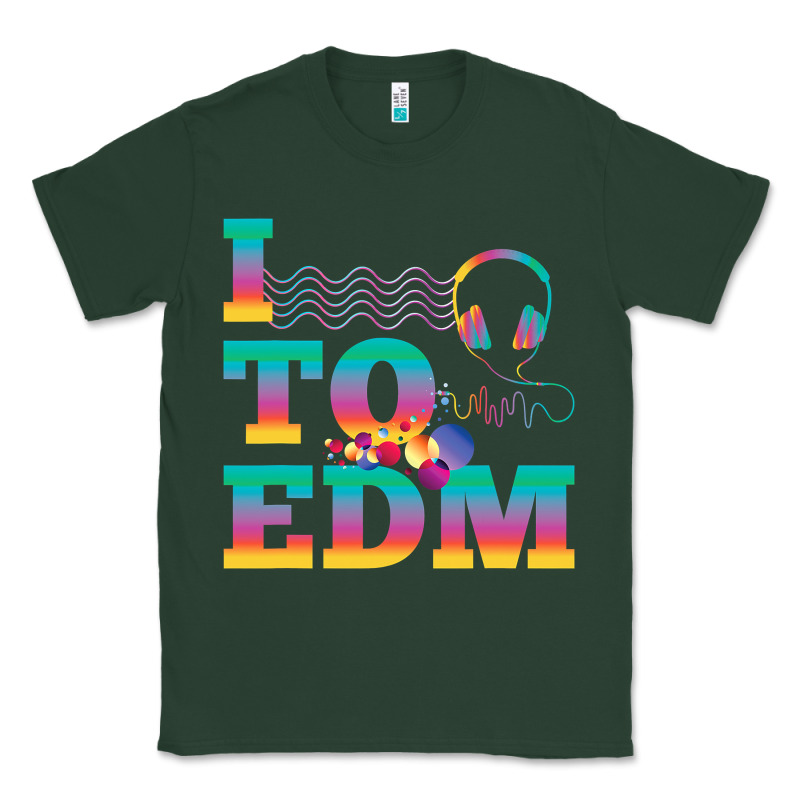 I Listen To Edm Rainbow Letters Dj Music Gift Classic Tee by lanVoArt | Teevron