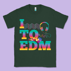 I Listen To Edm Rainbow Letters Dj Music Gift Classic Tee Designed By Lanvoart