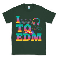 Sports Green i listen to edm rainbow letters dj music gift Classic Tee - lanVoArt