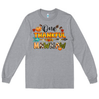 Heather Grey one thankful mawmaw Long Sleeve Tee - CowGirlArtShop