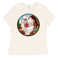 Bone silkie chicken christmas Ladies Tee - LillyAllenDesigns