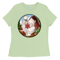 Matcha silkie chicken christmas Ladies Tee - LillyAllenDesigns