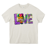 Cream Mardi Gras Love With Gnome Heavy Core Tee - BundleAndBundleShop