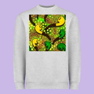 St. Patrick's Pipe Pattern Digital Paper Heavyweight Sweatshirt Designed By Bundleandbundleshop