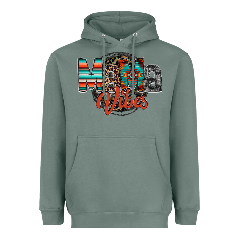 Mama Vibes Heavyweight Hoodie by RacoonDesign | Teevron