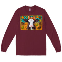 Burgundy autumn baby cow Long Sleeve Tee - Jasminsmagicworld