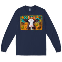 Navy autumn baby cow Long Sleeve Tee - Jasminsmagicworld