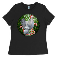 Black brahma chicken christmas Ladies Tee - LillyAllenDesigns