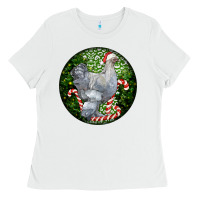 White brahma chicken christmas Ladies Tee - LillyAllenDesigns
