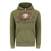Vintage Olive Chasin you like a shot of whiskey bull skull Vintage Hoodie - HowdyJamesFarm