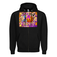 Black 1st Halloween Zipper Hoodie - CowhideDigitalArt