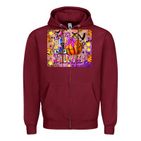 Burgundy 1st Halloween Zipper Hoodie - CowhideDigitalArt