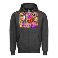 Charcoal Heather 1st Halloween Zipper Hoodie - CowhideDigitalArt