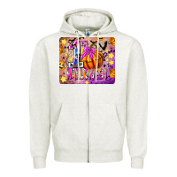 Oatmeal Heather 1st Halloween Zipper Hoodie - CowhideDigitalArt