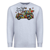 Heather Grey love needs no words Premium Sweatshirt - RacoonDesign