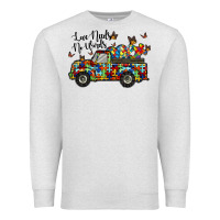 Oatmeal Heather love needs no words Premium Sweatshirt - RacoonDesign