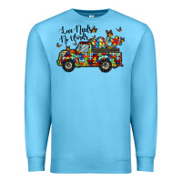 Ocean Blue love needs no words Premium Sweatshirt - RacoonDesign