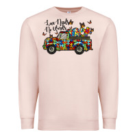 Pale Pink love needs no words Premium Sweatshirt - RacoonDesign