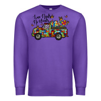 Purple love needs no words Premium Sweatshirt - RacoonDesign