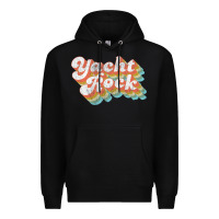 Black vintage fade yacht rock party boat drinking product Premium Hoodie - lanVoArt