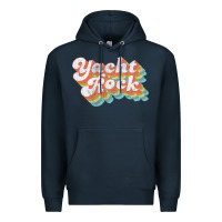 Navy vintage fade yacht rock party boat drinking product Premium Hoodie - lanVoArt