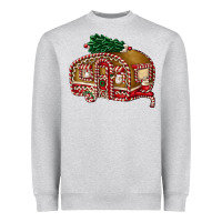 Heather Grey caravan gingerbread Heavyweight Sweatshirt - FaDigitalArtStudio