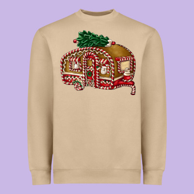 Caravan Gingerbread Heavyweight Sweatshirt Designed By Fadigitalartstudio