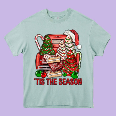 Tis The Season Christmas Cakes Truck Heavy Core Tee Designed By Bundleandbundleshop