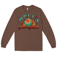 Chestnut hello pumpkin Long Sleeve Tee - CowGirlArtShop