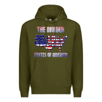 Army Green the divided states of america political humor usa map t shirt Premium Hoodie - lanVoArt