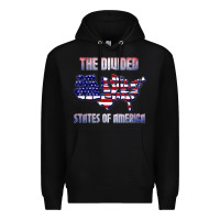 Black the divided states of america political humor usa map t shirt Premium Hoodie - lanVoArt