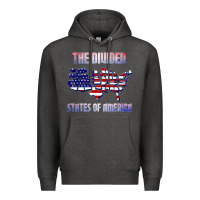 Charcoal Heather the divided states of america political humor usa map t shirt Premium Hoodie - lanVoArt