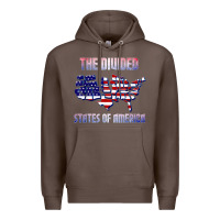 Coffee the divided states of america political humor usa map t shirt Premium Hoodie - lanVoArt