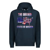 Navy the divided states of america political humor usa map t shirt Premium Hoodie - lanVoArt